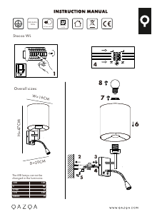 Manual Qazqa 99126 Stacca Lampă