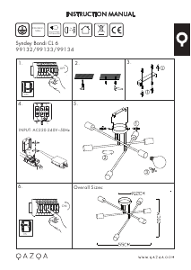 Mode d’emploi Qazqa 99134 Sydney Bondi Lampe