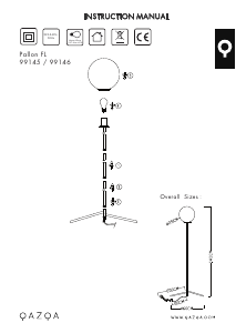 Manual Qazqa 99145 Pallon Candeeiro