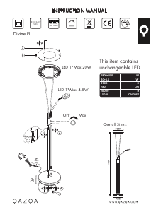 Bruksanvisning Qazqa 99249 Divine Lampa