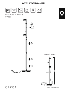 说明书 Qazqa 99354 Facil Tube 灯