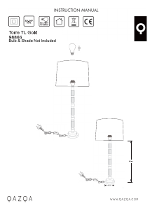 Εγχειρίδιο Qazqa 102034 Torre Λαμπτήρας