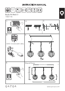 Mode d’emploi Qazqa 102116 Boula Lampe