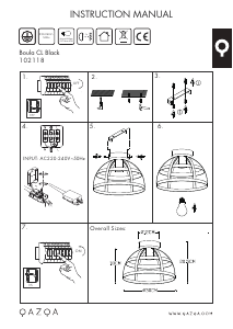 Bruksanvisning Qazqa 102118 Boula Lampa