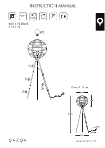 Manual Qazqa 102119 Boula Lampă