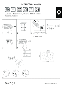 Mode d’emploi Qazqa 102343 Uvas Lampe