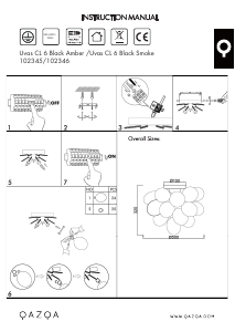 Manual Qazqa 102345 Uvas Candeeiro