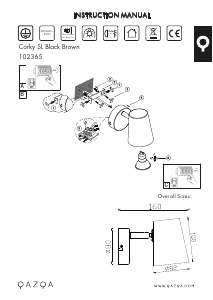 Manual de uso Qazqa 102365 Corky Lámpara