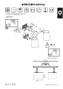 Bruksanvisning Qazqa 102366 Corky Lampa