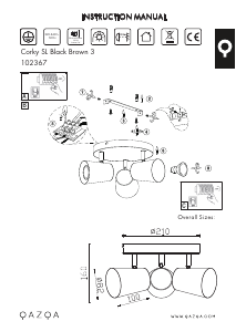 Bruksanvisning Qazqa 102367 Corky Lampa