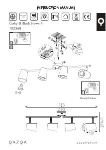 Bruksanvisning Qazqa 102368 Corky Lampa