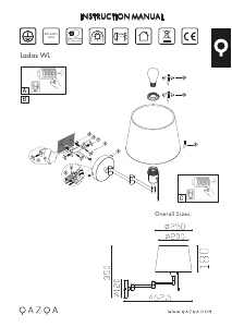 Mode d’emploi Qazqa 102369 Ladas Lampe