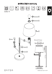 Bruksanvisning Qazqa 102372 Ladas Lampa