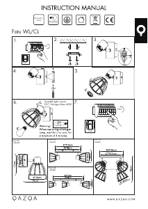 Manual Qazqa 102378 Fotu Lampă