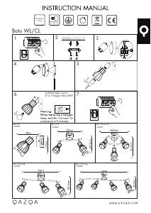 Bruksanvisning Qazqa 102383 Botu Lampa