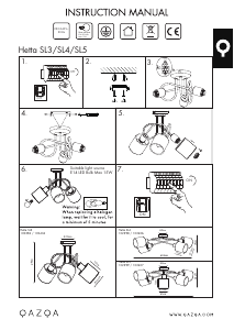 Bruksanvisning Qazqa 102396 Hetta Lampa