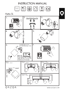 Bruksanvisning Qazqa 102403 Hetta Lampa