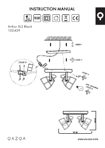 説明書 Qazqa 102429 Arthur ランプ