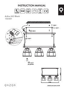 说明书 Qazqa 102431 Arthur 灯