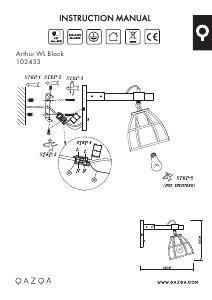 Kasutusjuhend Qazqa 102433 Arthur Lamp