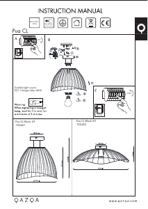 Kasutusjuhend Qazqa 102451 Pua Lamp