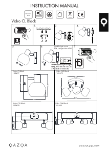 Mode d’emploi Qazqa 102477 Vidro Lampe