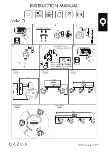 Mode d’emploi Qazqa 102482 Vidro Lampe