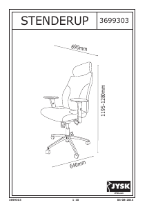 説明書 JYSK Stenderup 事務用椅子