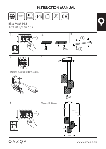 Mode d’emploi Qazqa 102501 Bliss Mesh Lampe