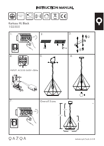 Bruksanvisning Qazqa 102505 Karkass Lampa