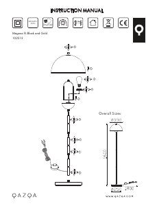 Kasutusjuhend Qazqa 102512 Magnax Lamp