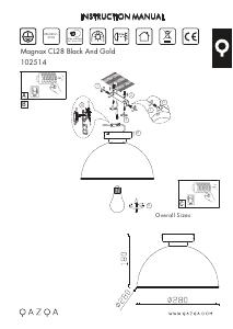 Manual Qazqa 102514 Magnax Candeeiro