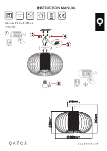 Kasutusjuhend Qazqa 102537 Marnie Lamp