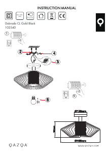 Посібник Qazqa 102540 Dobrado Лампа