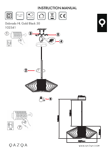 Használati útmutató Qazqa 102541 Dobrado Lámpa