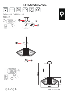 Mode d’emploi Qazqa 102542 Dobrado Lampe