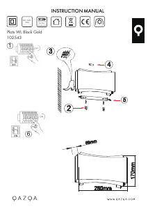 Bruksanvisning Qazqa 102543 Plats Lampa