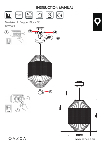 Bruksanvisning Qazqa 102591 Mariska Lampa