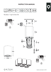 Brugsanvisning Qazqa 102694 Rondoo 1 Up Lampe