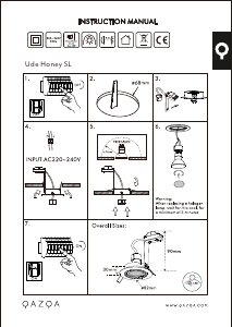 Manual Qazqa 102817 Ude Honey Candeeiro