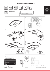 사용 설명서 Qazqa 102905 Seoul 램프