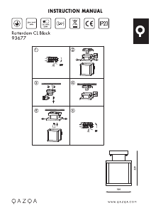 説明書 Qazqa 103565 Rotterdam ランプ