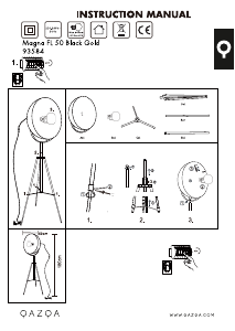 Bruksanvisning Qazqa 103570 Magna 50 Eglip Lampa