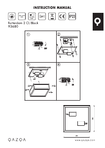 説明書 Qazqa 103581 Rotterdam ランプ