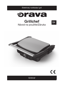 Návod Orava Grillchef Kontaktný gril