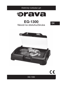 Návod Orava EG-1300 Stolný gril