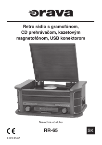 Návod Orava RR-65 Gramofón