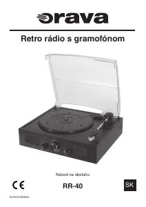 Návod Orava RR-40 Gramofón