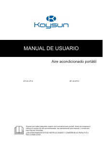 Manual de uso Kaysun KP-35 HP10 Aire acondicionado