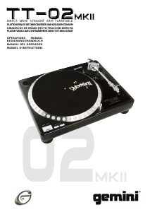 Manual Gemini TT-02 Turntable